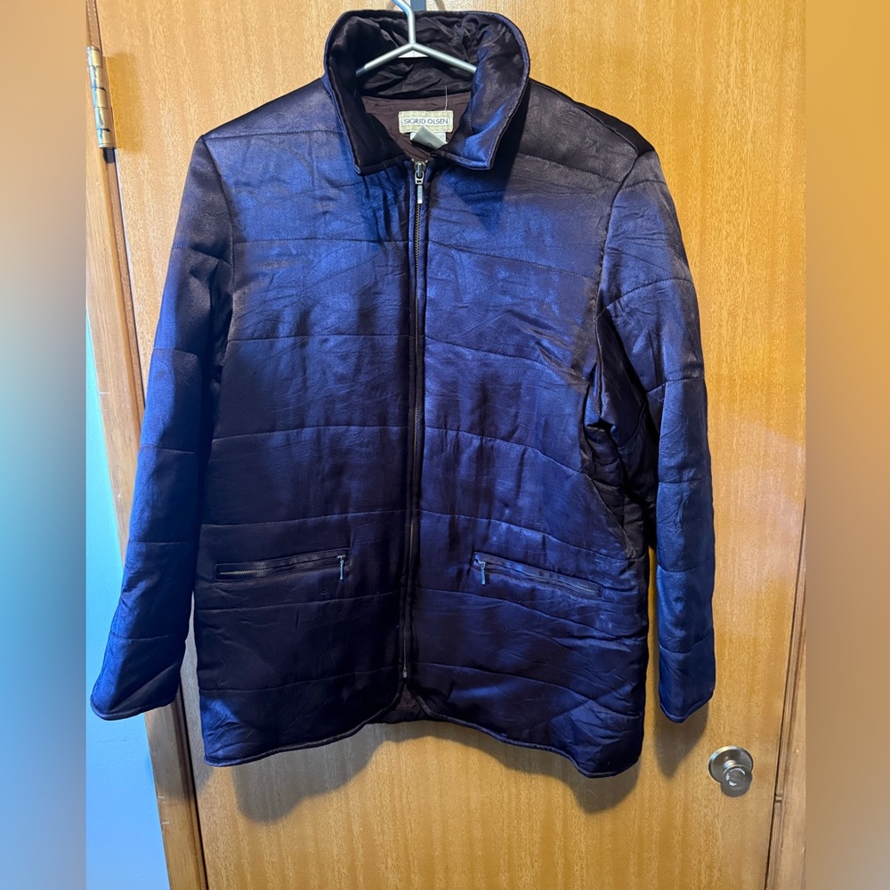 Sigrid Olsen Deep Blue Puffer Jacket